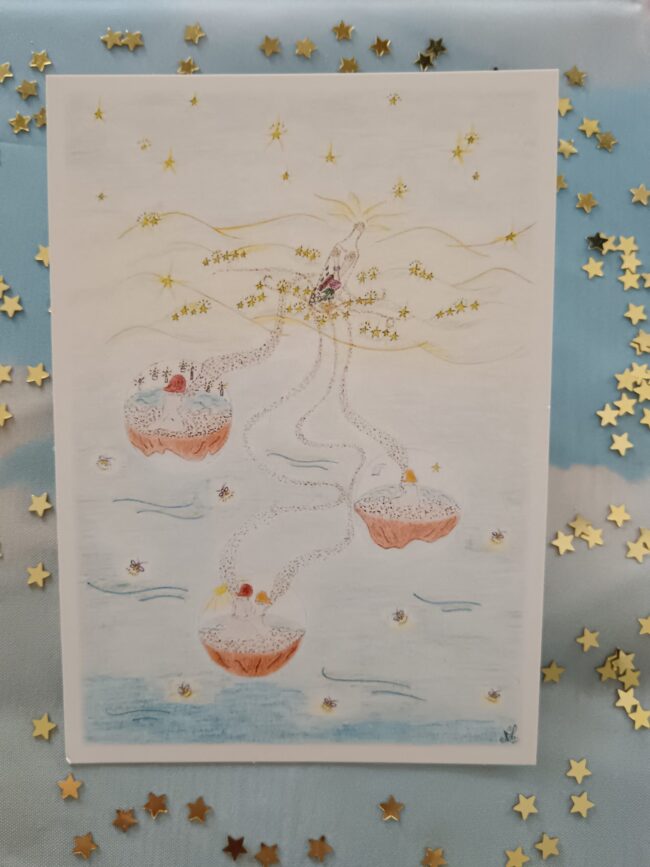 Carte Postale - Création artistique Guérison du coeur, soin et bien-être, DIJON 21000
